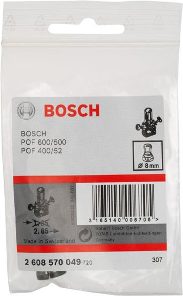 Spannzange ohne Spannmutter, 8 mm, für Bosch-Oberfräse Produktbild 