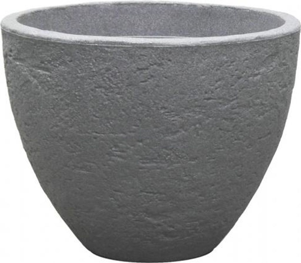 Obal na květináč STONE plastový tmavě šedý d40x31cm Obrázek produktu 