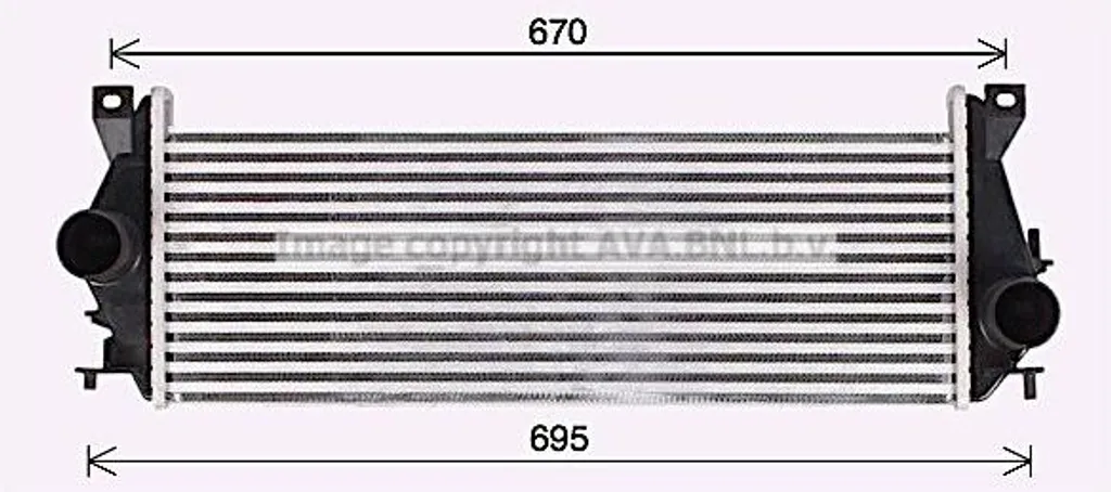 Intercooler Aluminium AVA AU4338 compatible Defender - Remplacement OE