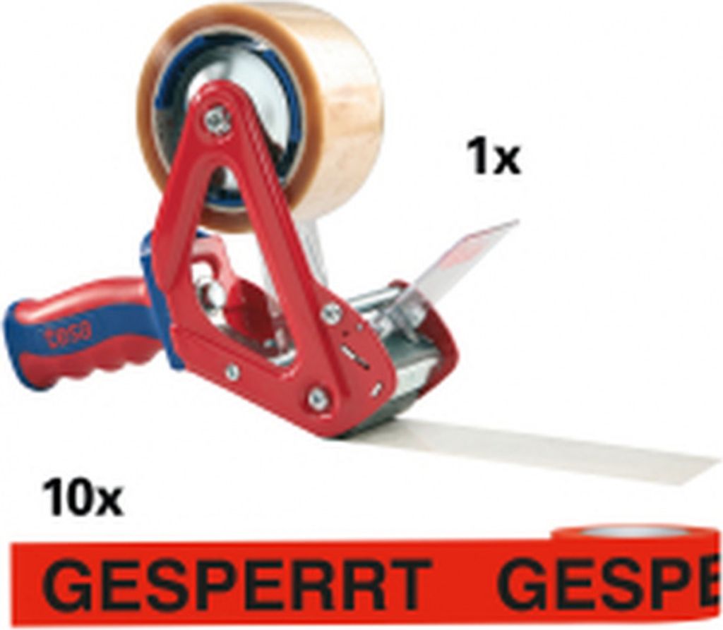 Dreifke Starter-Set Klebeband Gesperrt mit tesa 6400 Handabroller COMFORT