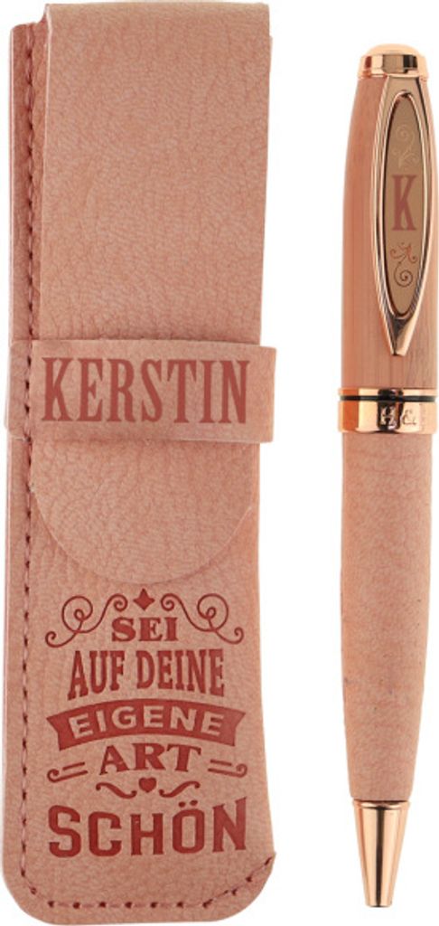 History & Heraldry Bamboo Persönlicher und individueller Kuli Kugelschreiber Stift mit Namen und Spruch Personalisiertes Etui Monogramm-Design per...