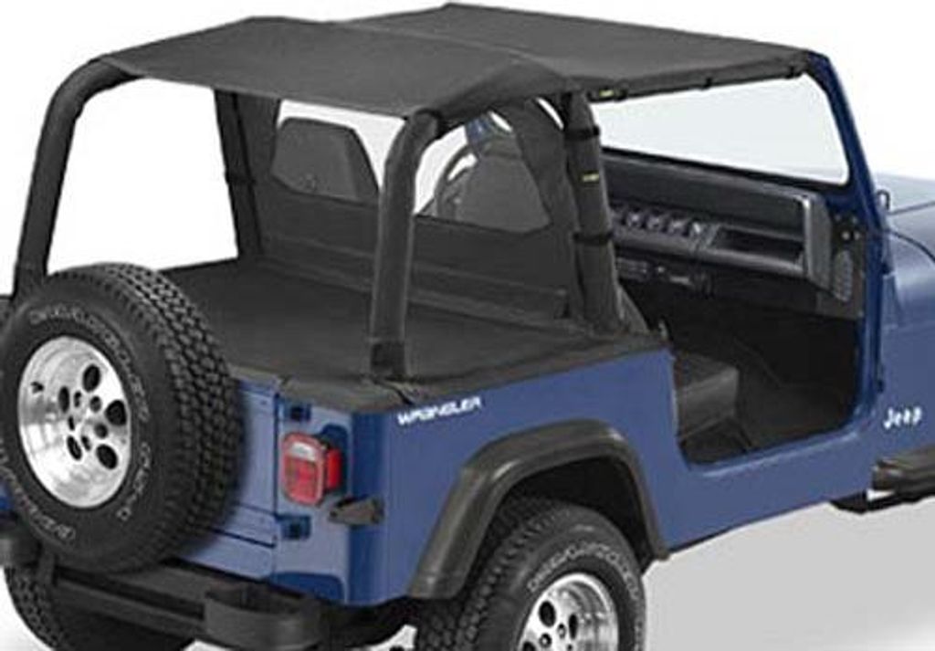 Safari Bikinitop Bestop schwarz Stoffdach Softtop Jeep Wrangler YJ 92-95
