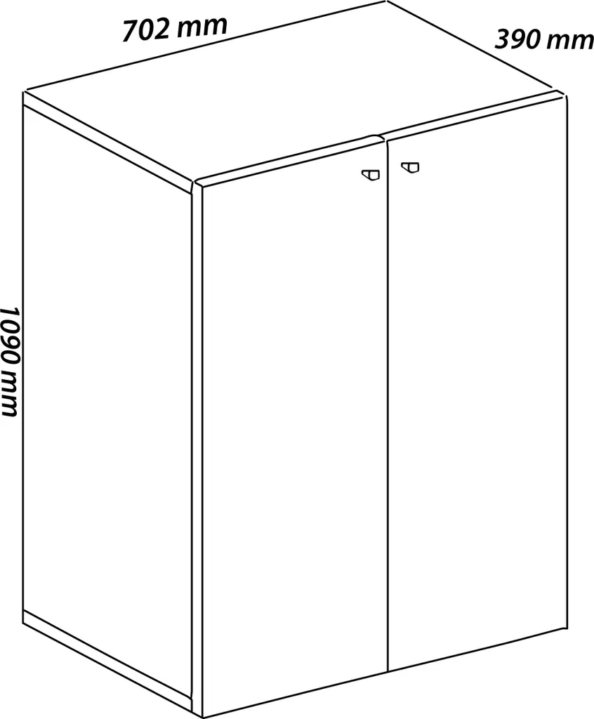 Armadio Archivio Lona Libro 70 cm - Mobile Ufficio con Ante Folding - 5