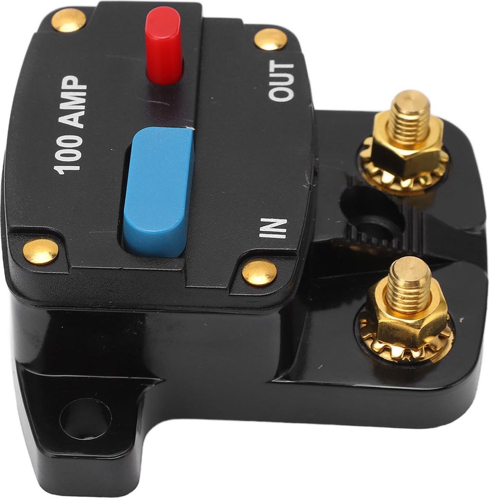 Auto-Audio-Leistungsschalter, manuelle Rückstellung, Sicherung, Inline-Wechselrichterhalter für Stereoanlage, Boot, LKW, Busse, 100 A