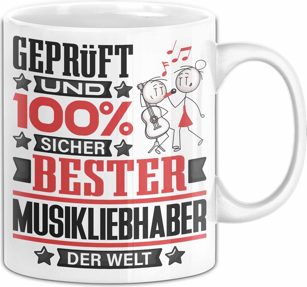 Musikliebhaber Geschenk Lustiger Spruch für Musikliebhaber Geschenkidee Bester Musikliebhaber Der Welt (Weiß)