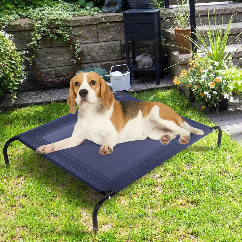 Lettino Rialzato Cani Metallo 110x80x18 cm - Struttura Heavy Duty