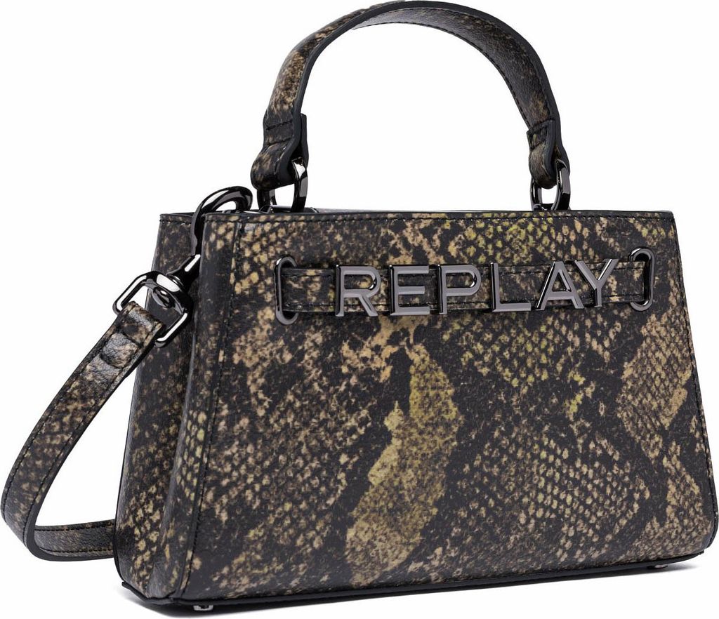 REPLAY Handtasche Umhängetasche Handbag Mil Green / Black / Khaki / Lt Green mehrfarbig