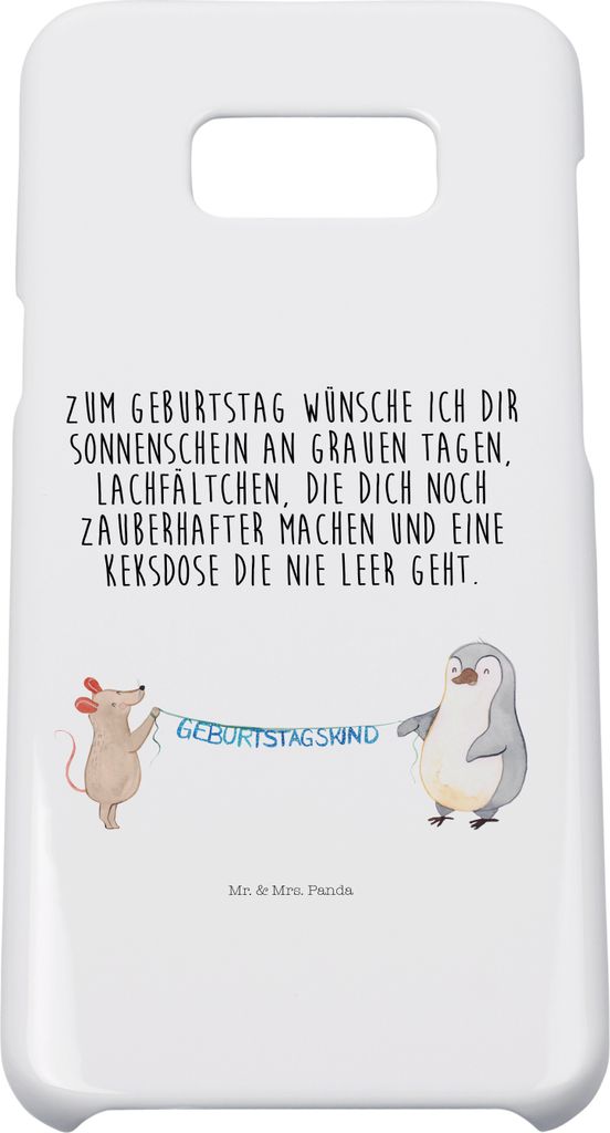 Mr. & Mrs. Panda Samsung Galaxy S8 plus Handyhülle Maus Pinguin Geburtstag - Weiß - Geschenk, Happy Birthday, Handy, Geburtstage, Handycover, Cov...