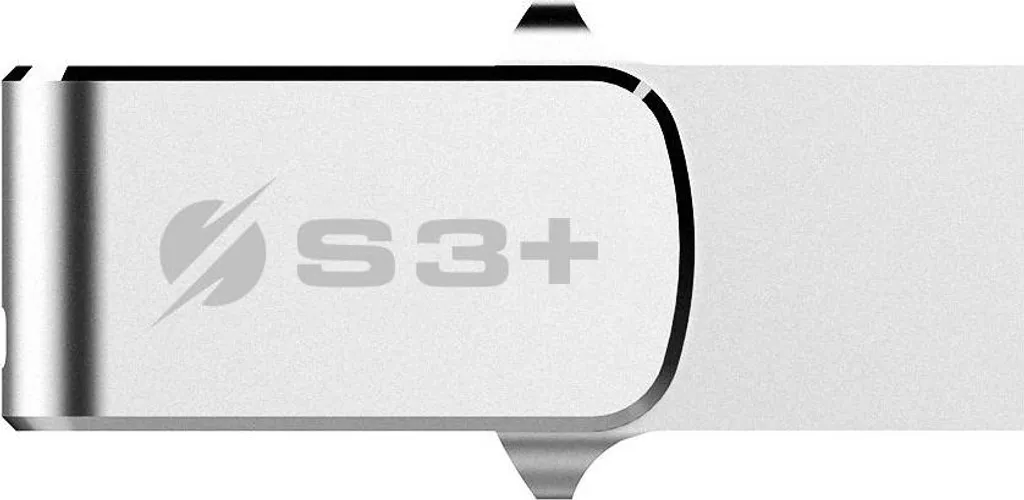 Clé USB Double Connectique 128 Go S3Plus 3.2 Gen 1 en Métal Chromé