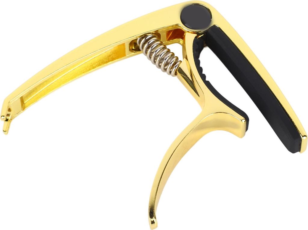 Aluminiumlegierung und Ahorn, Metall Verstellbarer Gitarren-Kapodaster ?ndern den Ton fr Akustische Elektrische Ukulele-Bass (GOLD