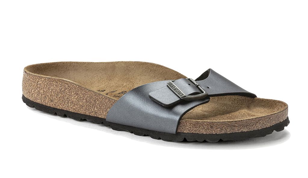 Birkenstock Madrid Birko-Flor Regular Fit - Grau, 3,5