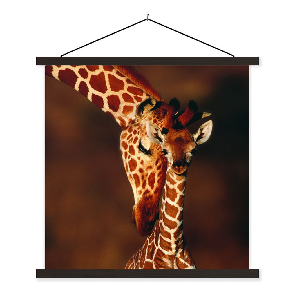 MuchoWow® Textilposter Giraffe - Kalb - Porträt 120x120 cm Produktbild 