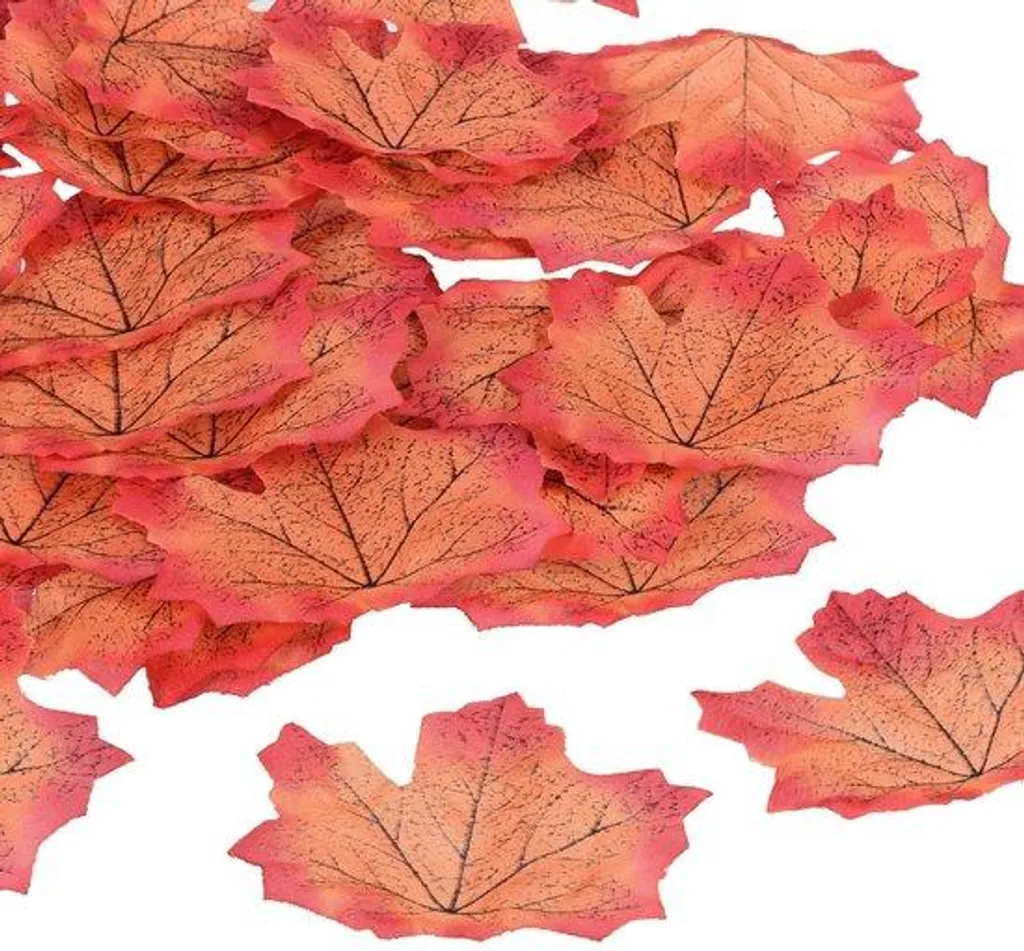 Décoration de Table d'Automne : 1100 Feuilles d'Érable Rouge pour Fêtes