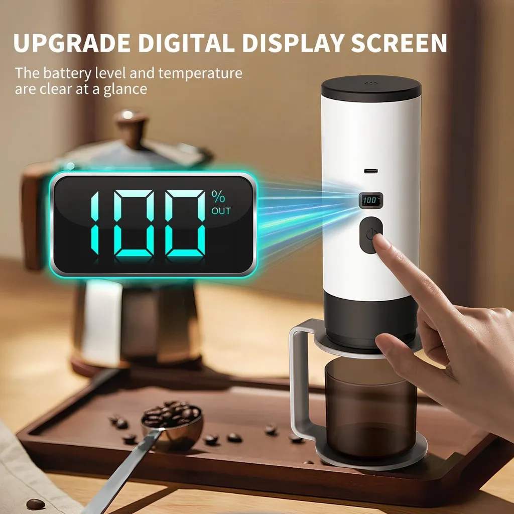 Machine café portable INF Blanche : Système à capsules avec support - 2