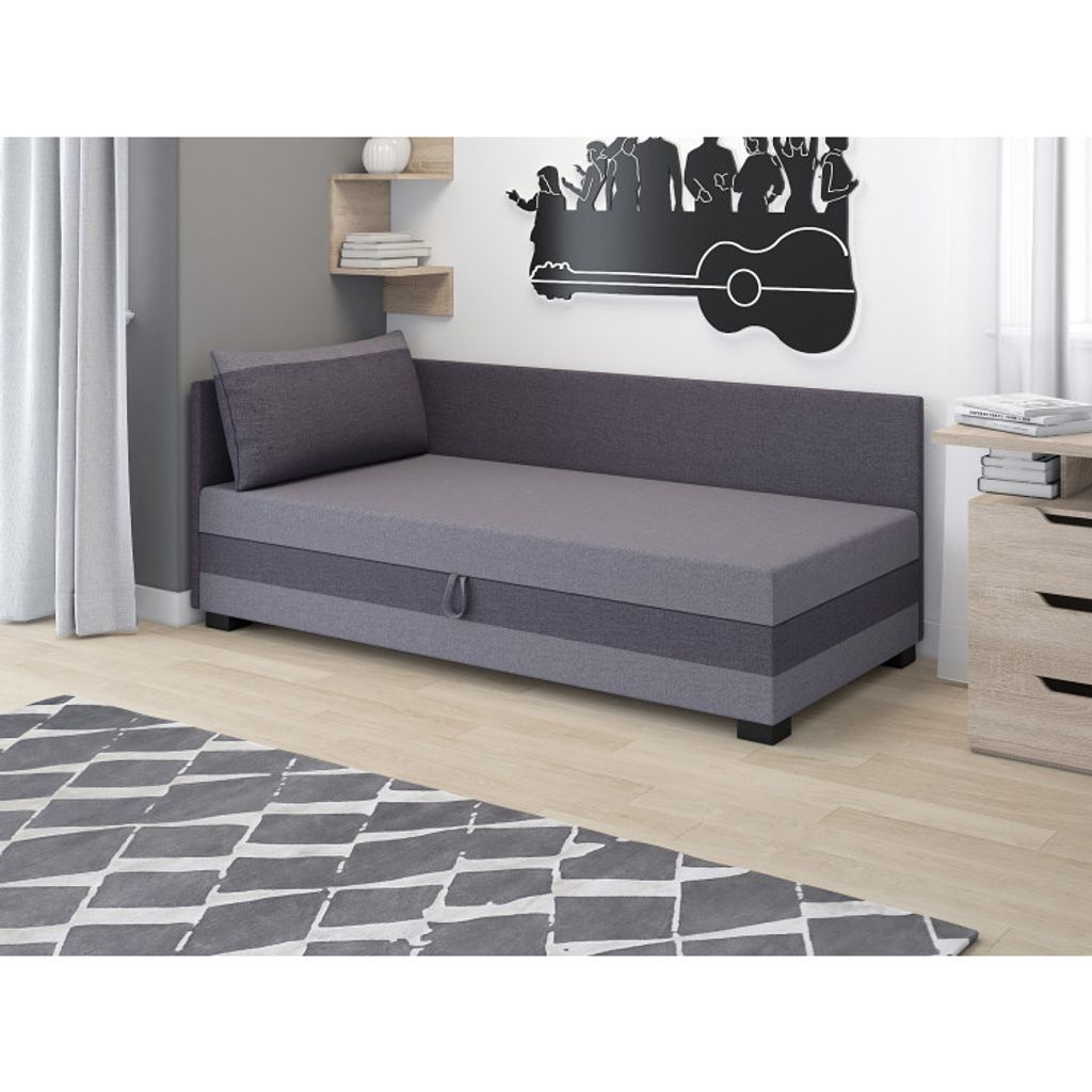 Jednolôžková čalúnená posteľ 80x195 MIRRY PLUS 1 - šedá / Obrázok produktu 