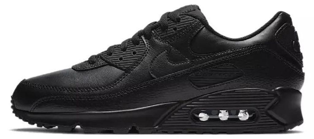 Nike Air Max 90 Leather "Triple Black" Heren, CZ5594-001, Productafbeelding 