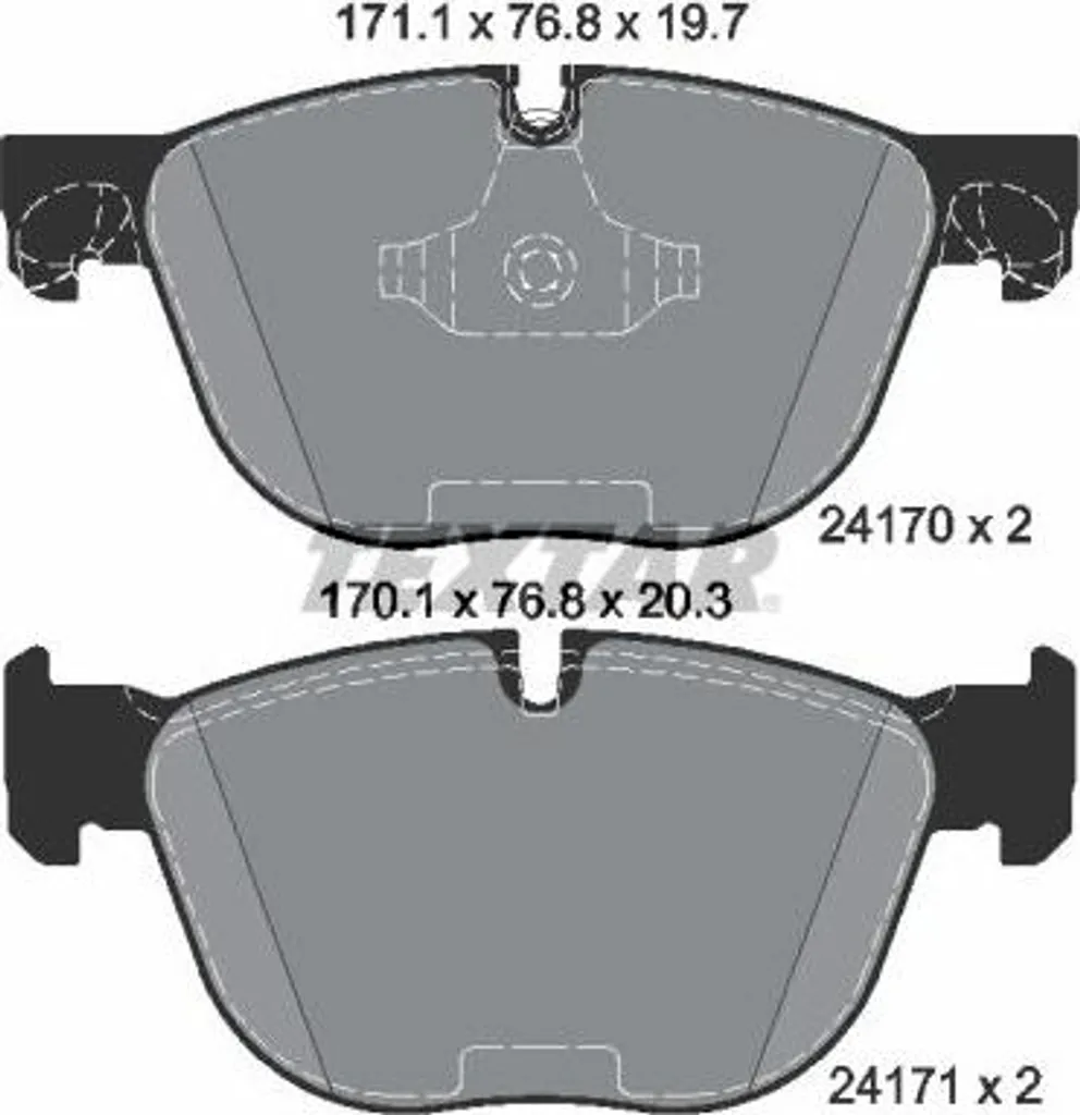 Plaquettes de frein TEXTAR 2417001 pour X5 X6, montage disque arrière