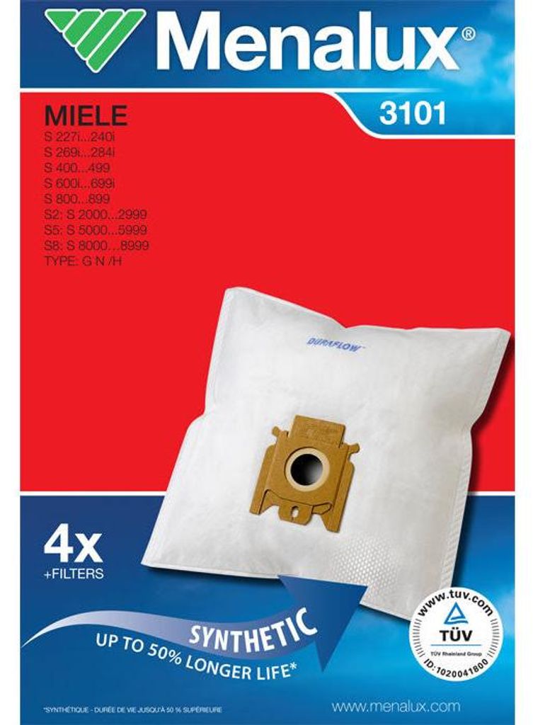 Menalux 3101 4 sacchi microfibra aspirapolvere Hoover ATC18 Immagine del prodotto 