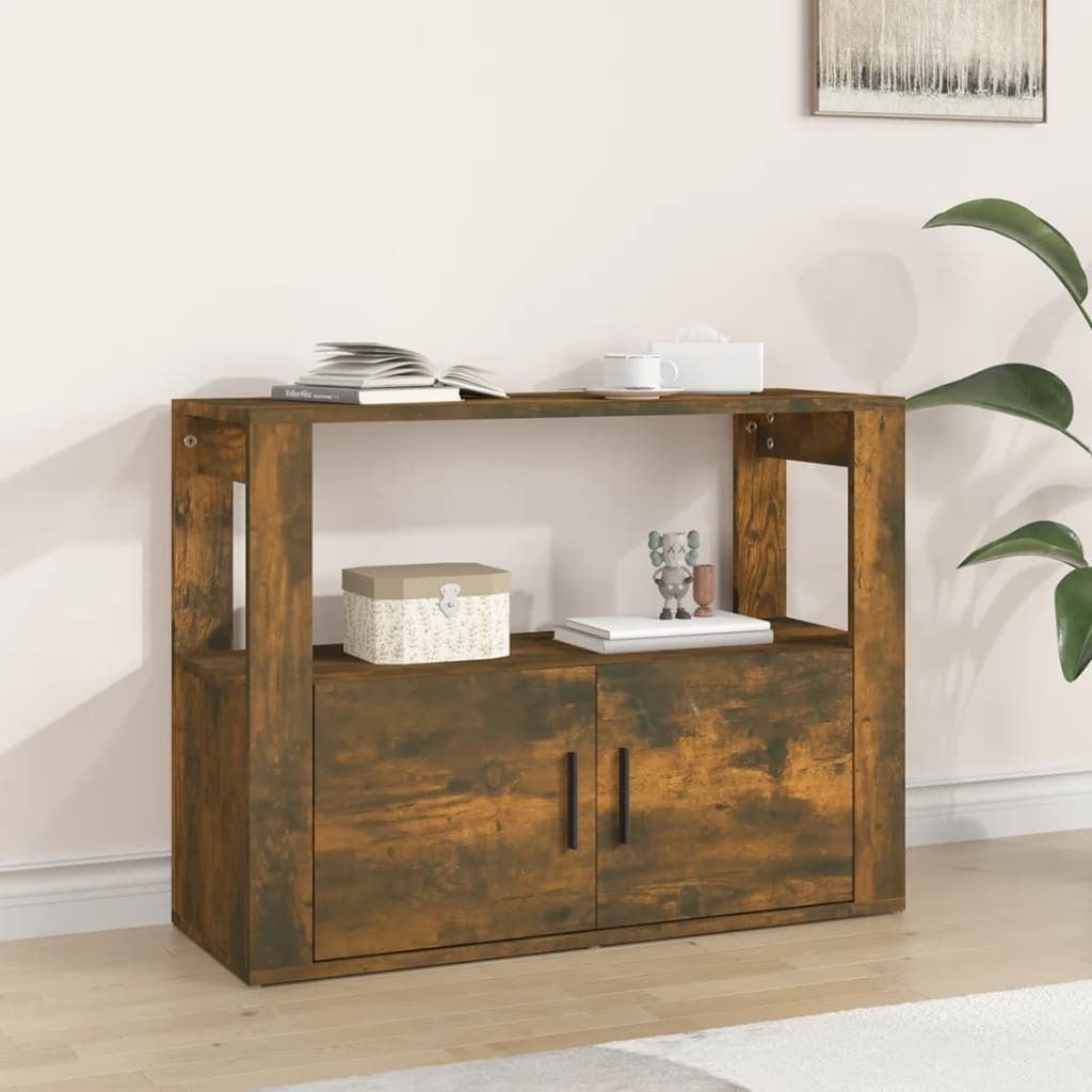 "2026 Promotion" Sideboard Wohnzimmer - Räuchereiche - 80x30x60 cm Holzwerkstoff - Kommoden CC28549