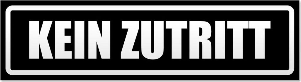 Kein Zutritt invertiert Magnetschild Schild magnetisch