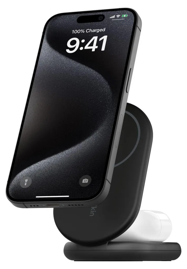 Belkin BOOST Charge Pro WIZ028vfBK Station Magnétique 15W 2-en-1 Noir