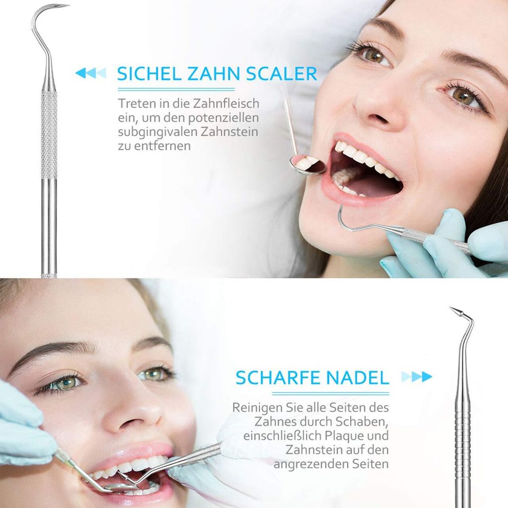 8er Zahnsteinentferner Zahnpflege Set Dental Set Produktbild 8