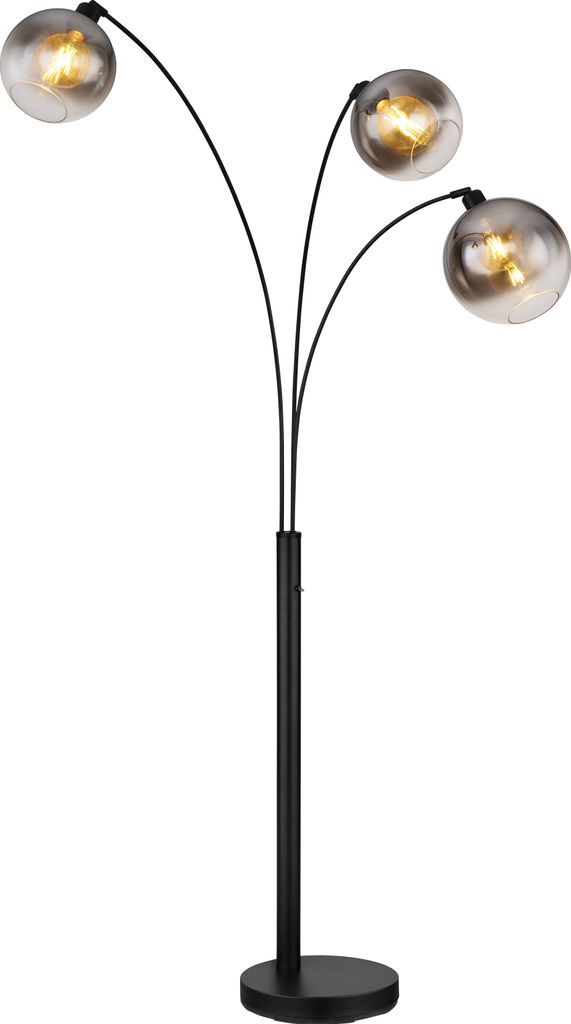 Globo Lighting Stehleuchte Metall schwarz matt, 3x E27