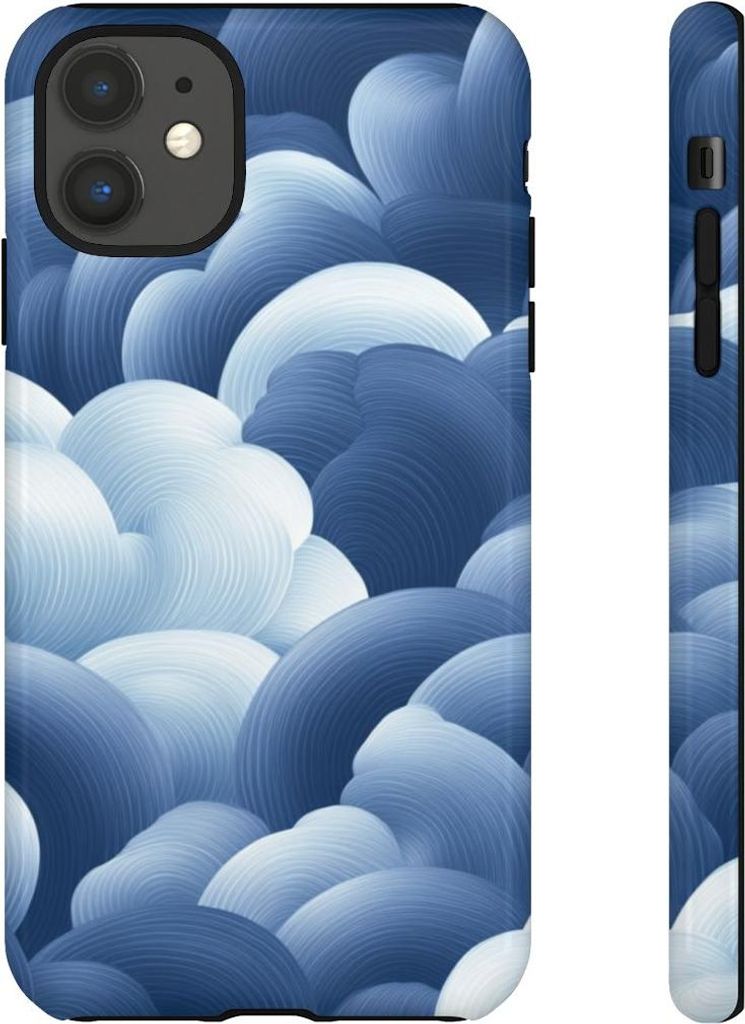 Blau-weißes Wolkenmuster – Hülle Kompatibel mit iPhone 11