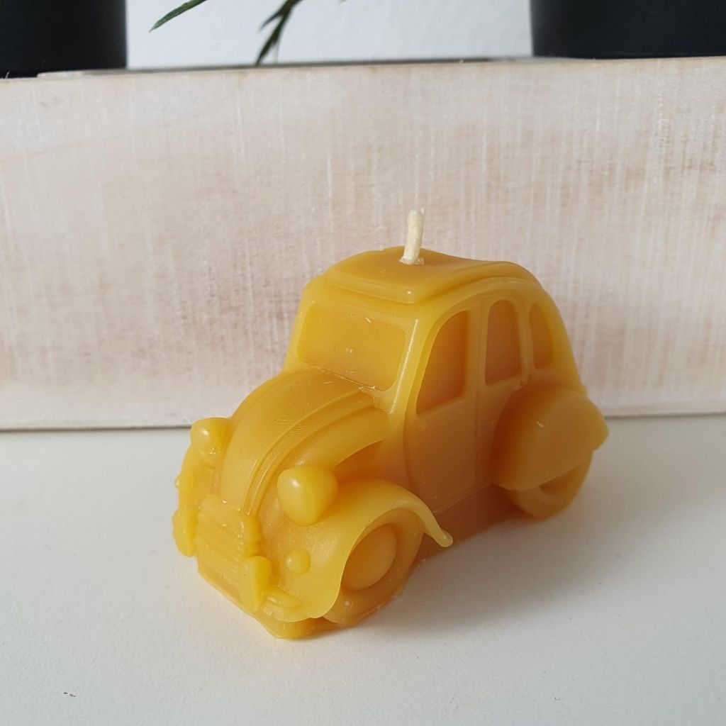 Bienenwachskerze Auto Kerze "Ente" 4 cm