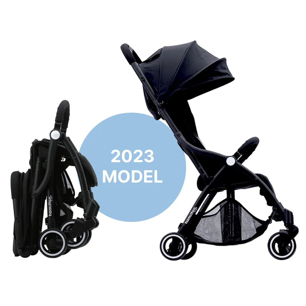 Poussette Canne Compacte Magic Fold S1 Plus Hamilton Noir pour Bébé Mobile - 20
