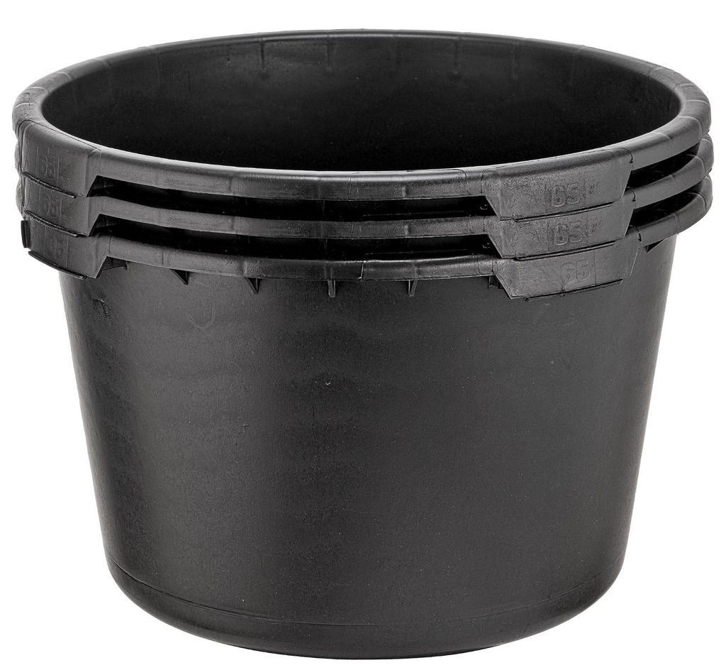 3 seaux à mortier ronds de 65 litres - Seaux de chantier, Image du produit 