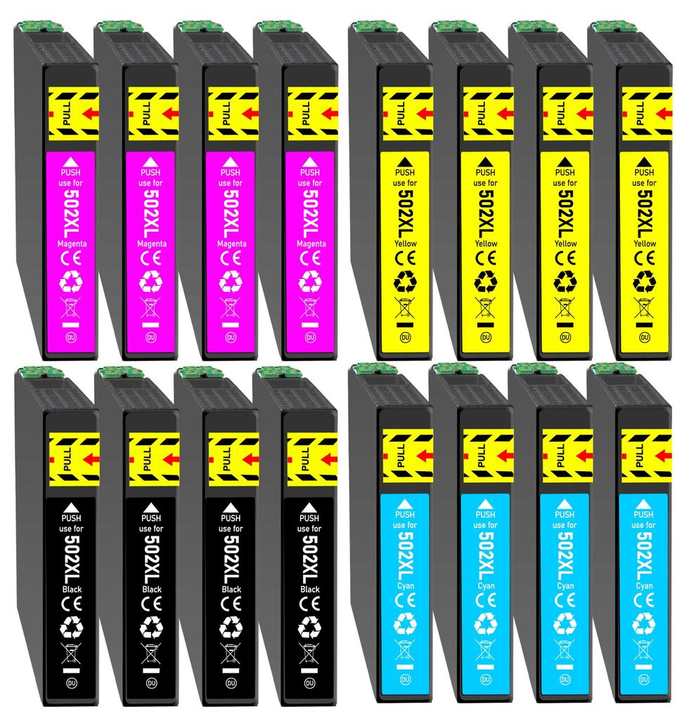 16er Sparpack Druckerpatronen ersetzt Epson 502XL (502) für Produktbild 