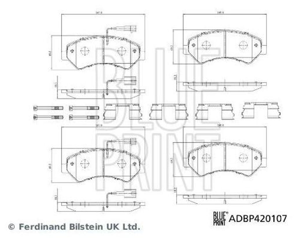 BLUE PRINT Bremsbeläge Satz Vorne für OPEL Movano C Kastenwagen (U9) ADBP420107