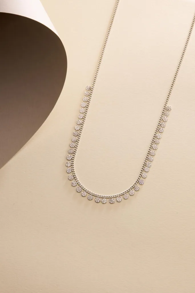 Collier Argent 925 Anti-Ternissement avec Zircone pour Peau Sensible