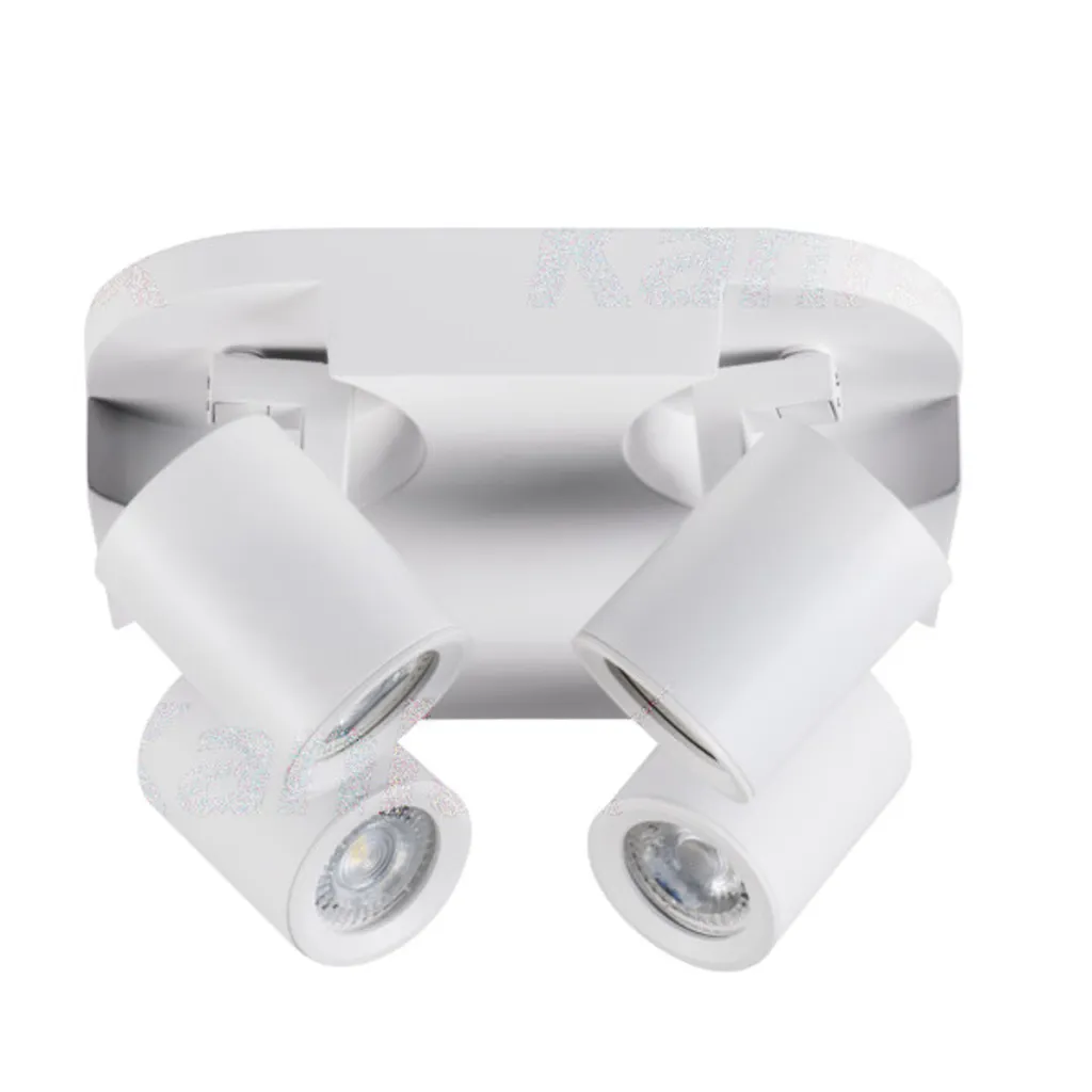 Rampe de spots plafond 4 lumières Kanlux Laurin blanc dimmable