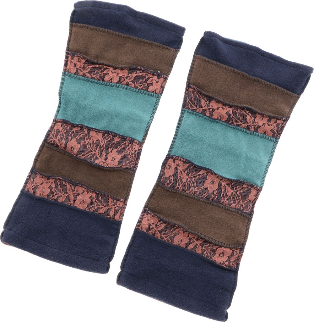 Goa, Psytrance Beinstulpen, Stulpen, Knöchelwärmer - Petol, Uni, Blau, Polyester, Socken & Beinstulpen