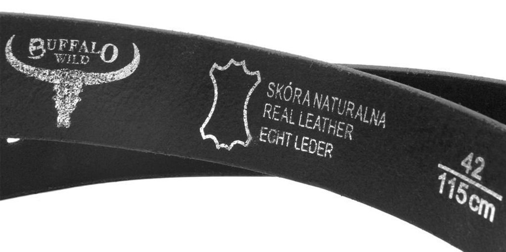 Buffalo Wild Pánský kožený opasek Kisber černá 105 Obrázek produktu 11