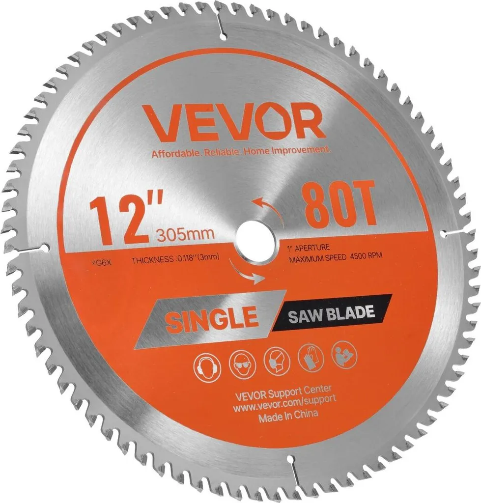 Lame de coupe pour bois dur et contreplaqué 305 mm finition soignée