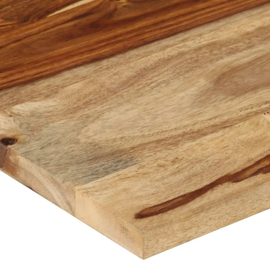Plateau de table en bois de rose massif durable avec chants bruts - 12
