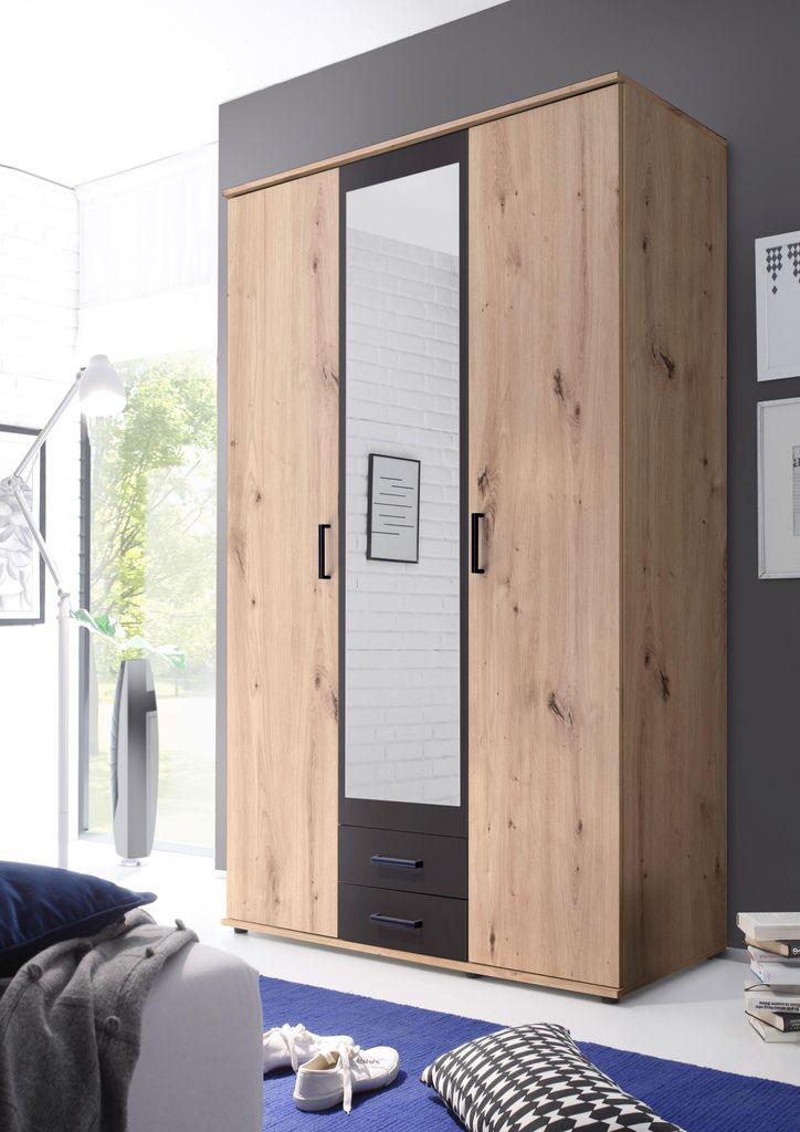 Kleiderschrank - Artisan Eichedekor - 120 x 197 cm - 3 Produktbild 