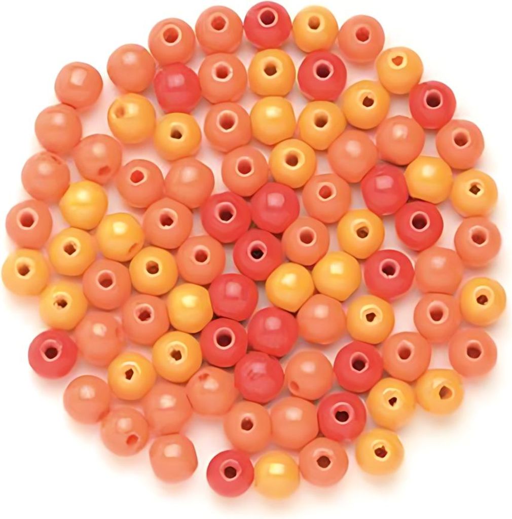 Glorex Holzperle orange-mix 6 mm