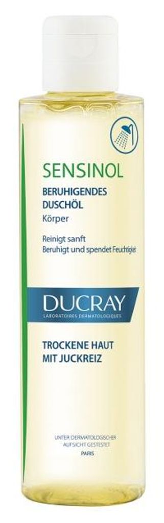 DUCRAY SENSINOL Reinigungsöl/Duschöl beruhigendes, 200 ml Gel