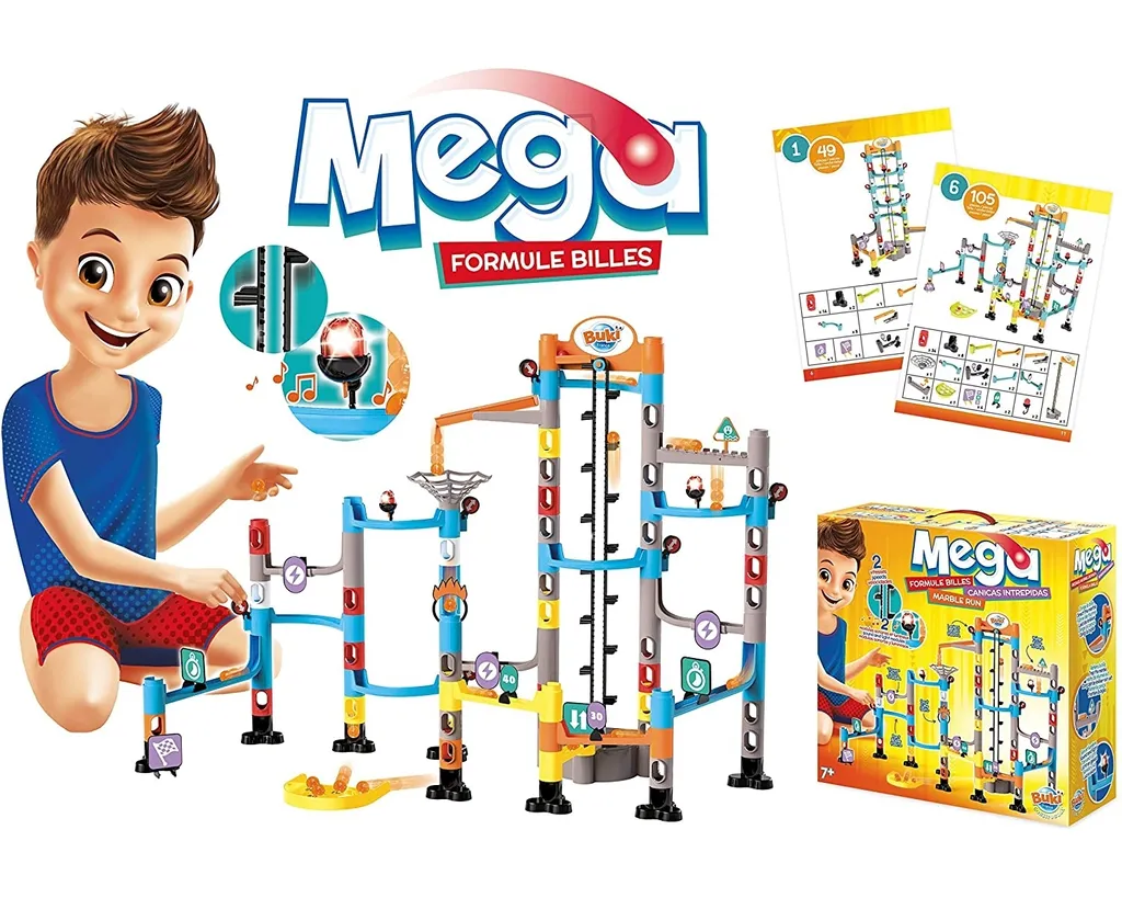 Circuit de billes avec ascenseur manuel - Kit de 71 pièces de course - 2