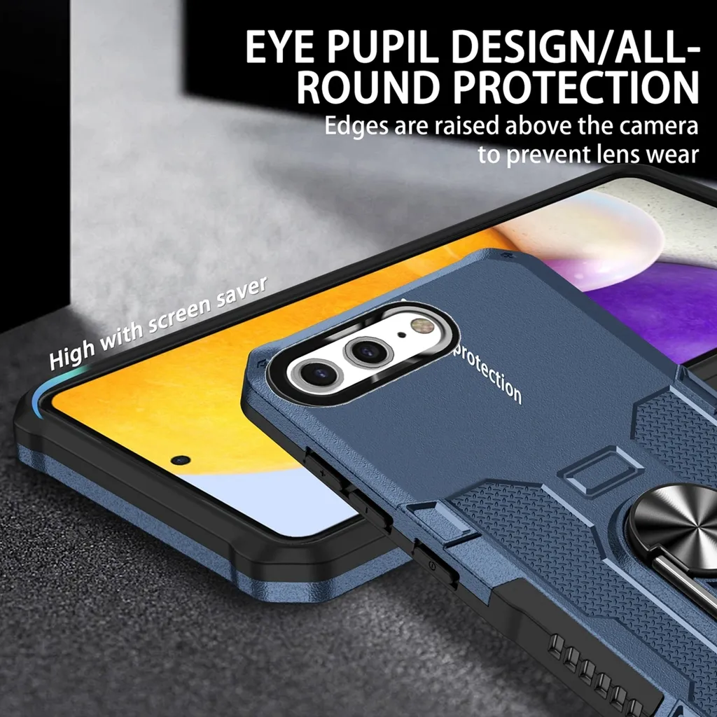 Custodia Rugged iPhone 8 Plus Blu - Protezione 360° con Ring - 2