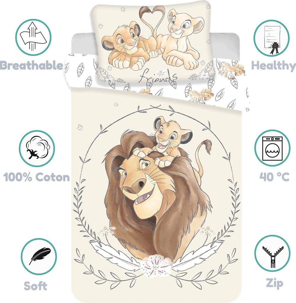 Simba Leví kráľ, Mufasa detská posteľná bielizeň 100x135 Obrázok produktu 8