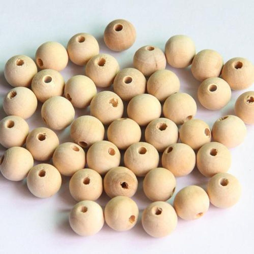 600 Stück Natürliche Holzperlen – 8 Mm Durchmesser, 2 Mm Loch, Mischung Natur & Kaffeefarben, Für DIY-Schmuck & Basteln