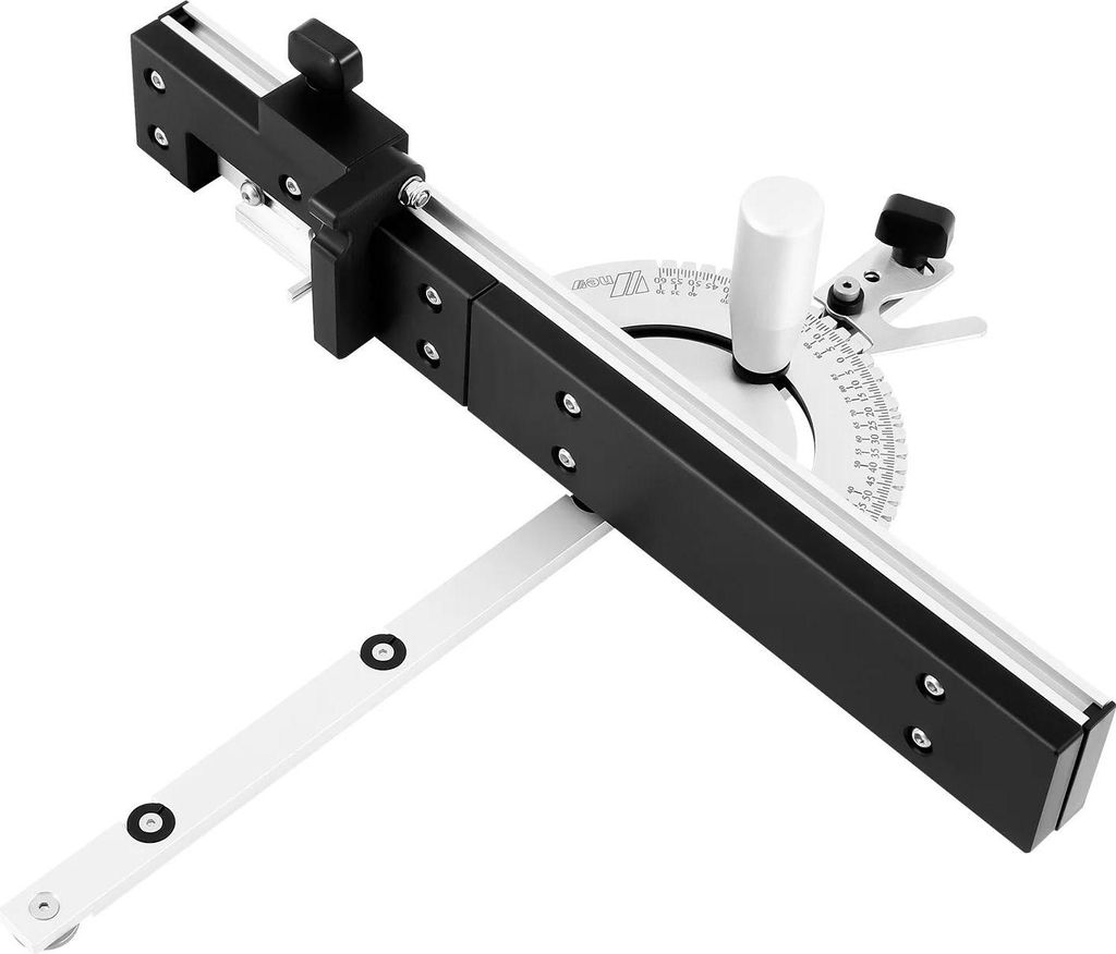 Präzisions Gehrungsanschlag - 0–60° verstellbare Aluminium Führung - Doppel Flip Stop - Für Tischkreissäge und Frästisch - Exakte Holzschni...