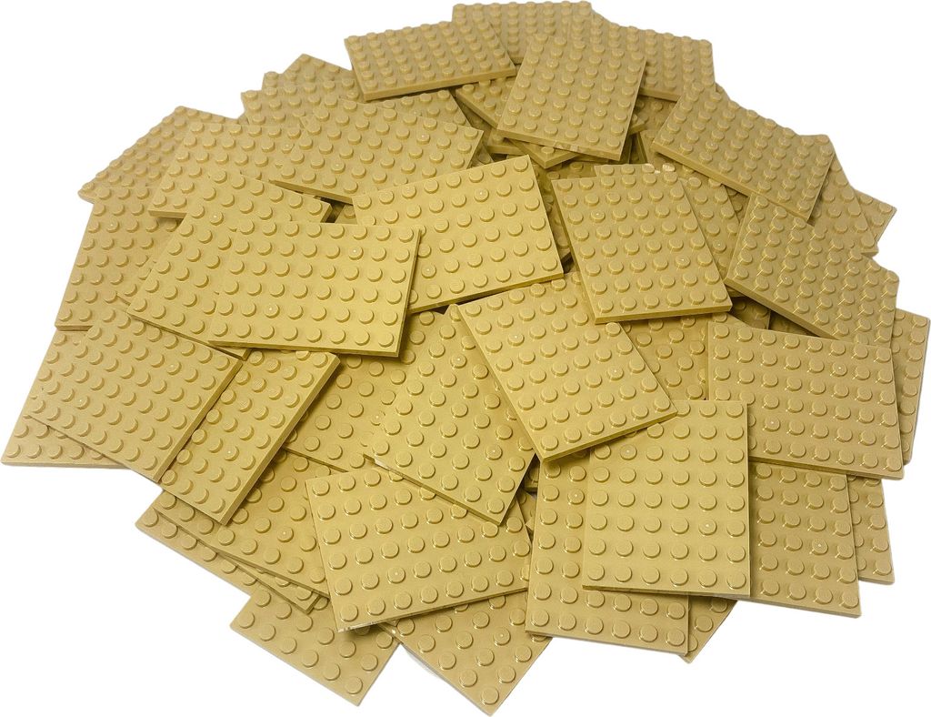 LEGO 6x8 Platten Bauplatten Hellbeige - 3036 NEU! Menge 50x