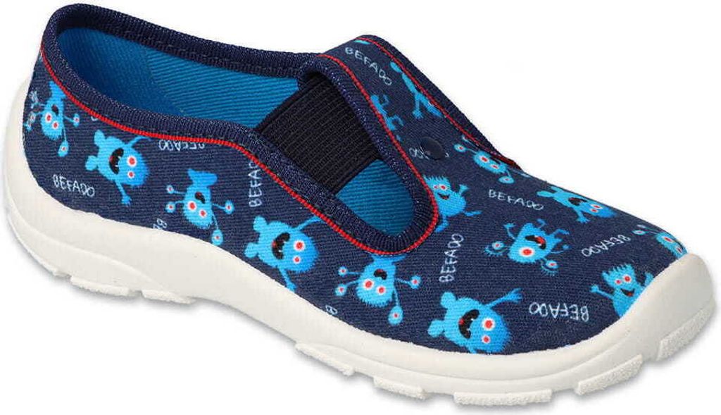 Jungen BEFADO Hausschuhe Befado Danny 975X177 blau