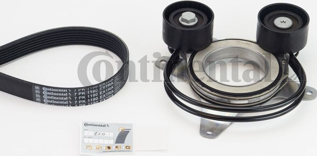 Continental ContiTech 7PK1190 EXTRA K1 Keilrippenriemensatz für VOLVO XC40 (536) XC60 II (246) XC90 II (256) V60 II (225, 227) V90 II Kombi (235, ...
